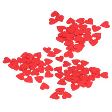 Corazones de madera en blanco 100 piezas, 4 cm / 1,57 in, acabado brillante