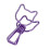 20 pezzi di fermacarte viola - design cava 1,5  2,9 cm 1