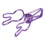 20 pezzi di morsetti a molla resistenti 3,31,2 cm viola 6