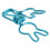 20 pezzi clip metalliche multiuso con molla robusta blu elettroplaccato 9