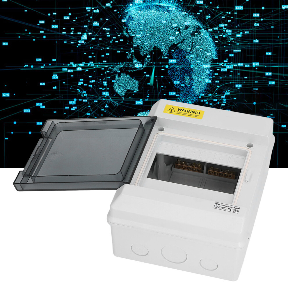 Ip66 Waterproof Distribution Box 6 Way Din Rail Electronic Junction Case With Transparent Cover 4121321885285