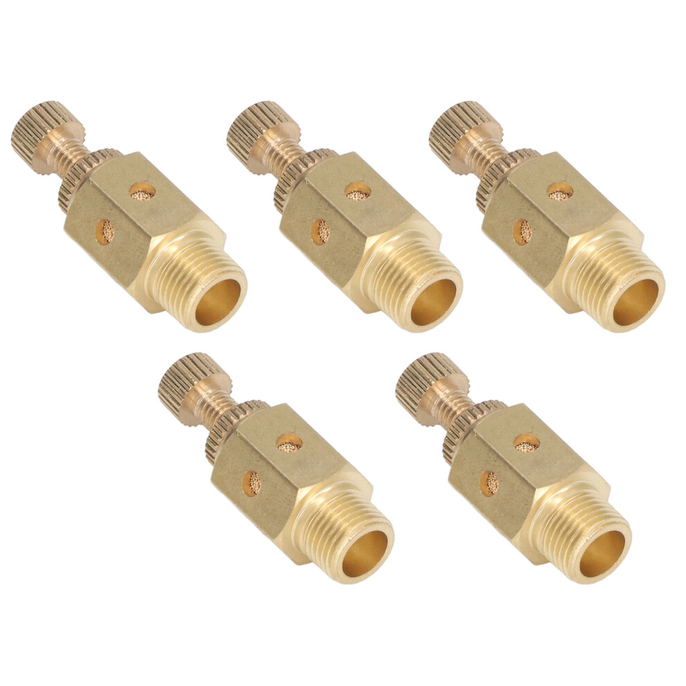 5Pcs Pneumatic Muffler Brass Air Flow Silencer Exhaust Noise Reducer Fitting Set Kit Psc-01 4911321885398