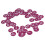 50 pezzi di etichette numerate 1-50 Beehive 3.6cm viola 3