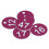 50 pezzi di etichette numerate 1-50 Beehive 3.6cm viola 13