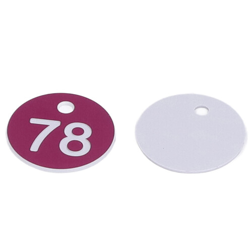 50 pezzi etichette numerate viola per arnie 3.6cm 2