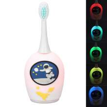 Spazzolino per bambini a forma di U 200mAh 7.1x4.5x3.6 Bianco