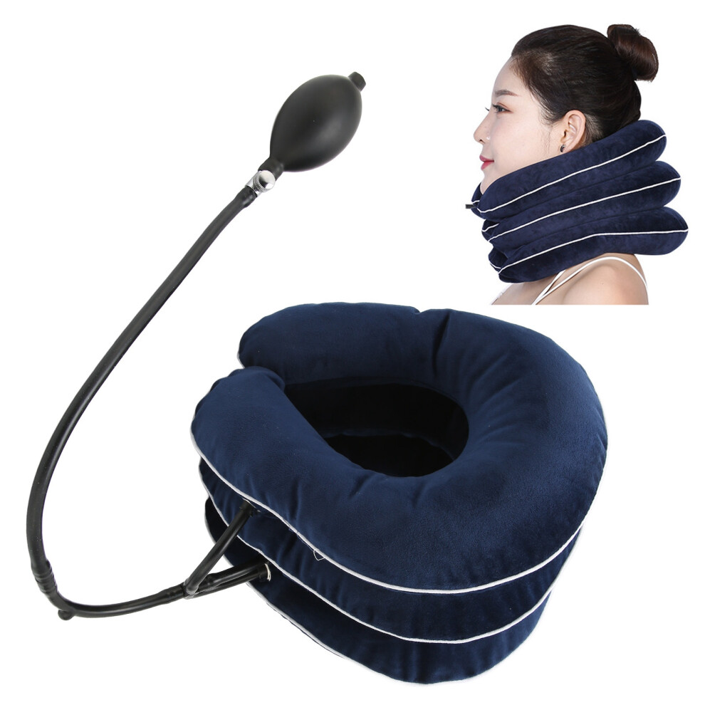 Neck Traction Device Adjustable Effective and Instant Relief Inflatable Support Pillow for Chronic Neck Shoulder Pain