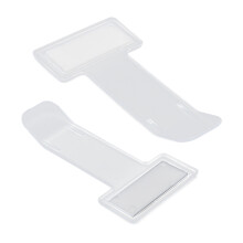 Clip per schede in plastica trasparente 7,4  3,9 cm - 10 pezzi