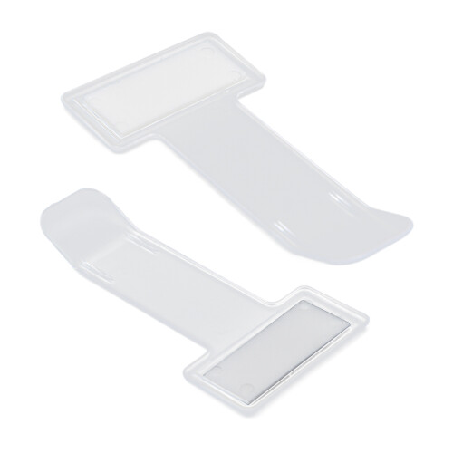 Clip per schede in plastica trasparente 7,4  3,9 cm - 10 pezzi