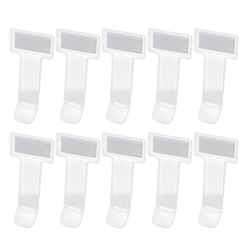 Clip per schede in plastica trasparente 7,4  3,9 cm - 10 pezzi 1