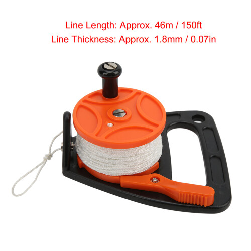 Bobina da immersione subacquea da 150 ft - Nero e arancione, 46 m 2