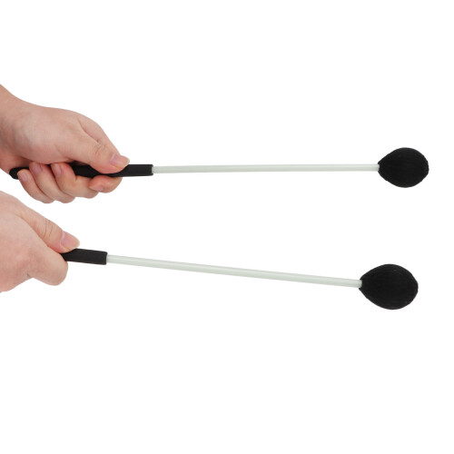 Marimba Mallet Set 1 Pair Medium Hard Yarn Head 1 Pair Rubber Mallets for Percussion Bell 2