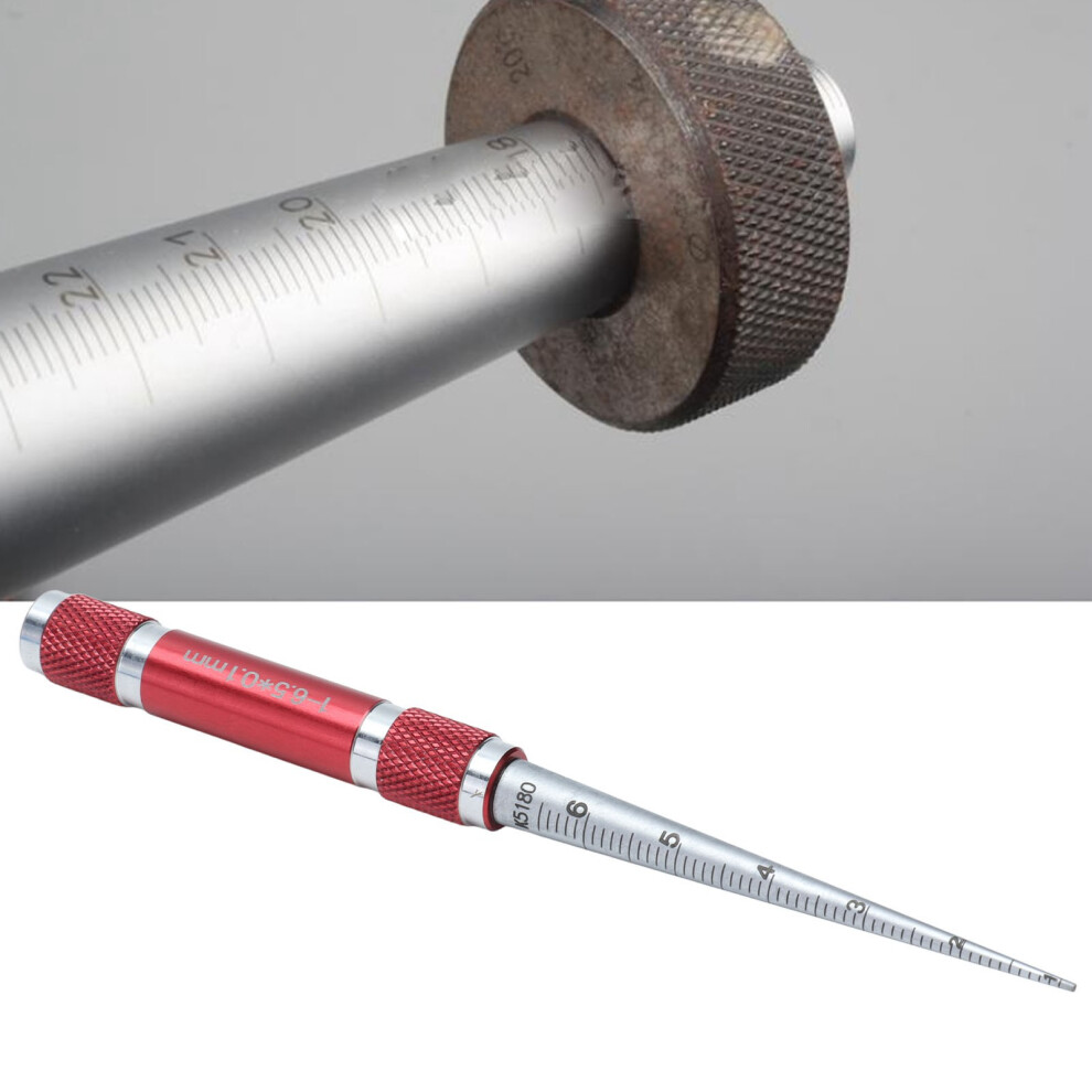 Aperture Gauge Tapered Hole Ruler Stainless Steel Inner Hole Diameter Measuring Tool 1Â6.5Mm 6951321889802