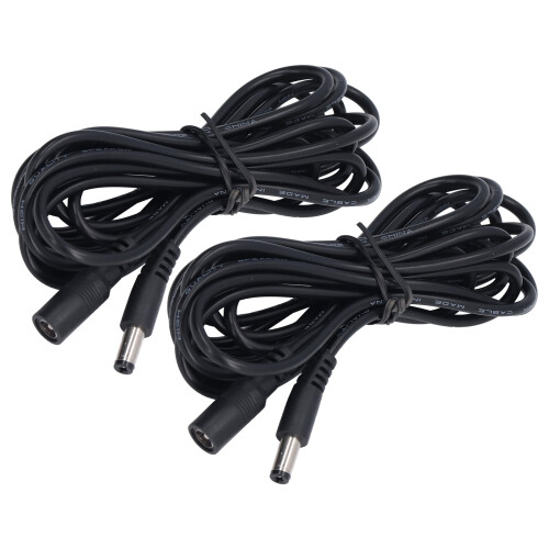 2 pezzi cavo di prolunga solare 5,52,1 mm DC12-24V 2,9 m 2