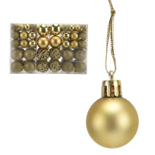 100 piezas de bolas doradas de ABS a prueba de roturas para Navidad 3/4/6 cm