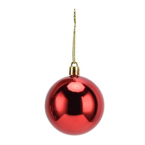 100 piezas rojas ABS 3/4/6cm bolas de Navidad irrompibles 2