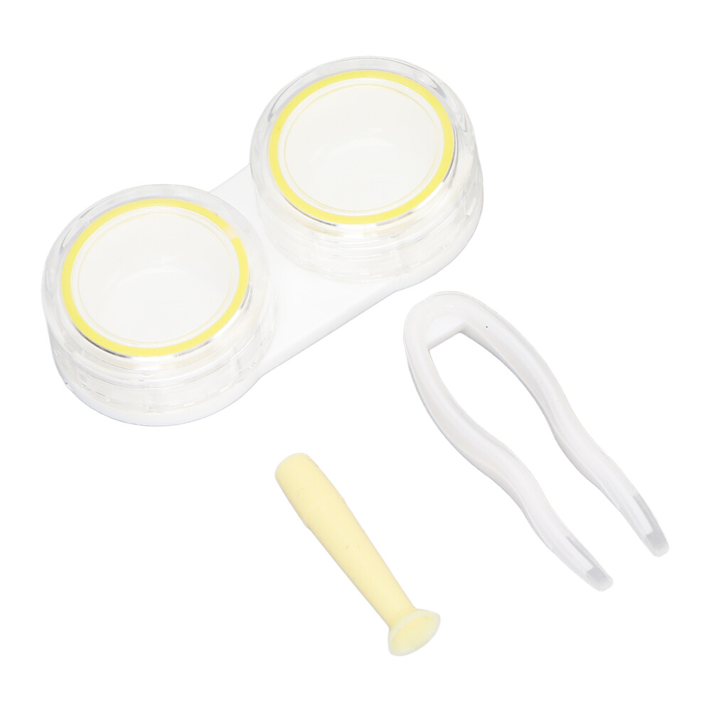Portable Contact Lens Box Contact Lens Soak Storage Container with Tweezer Stick Remover Tool