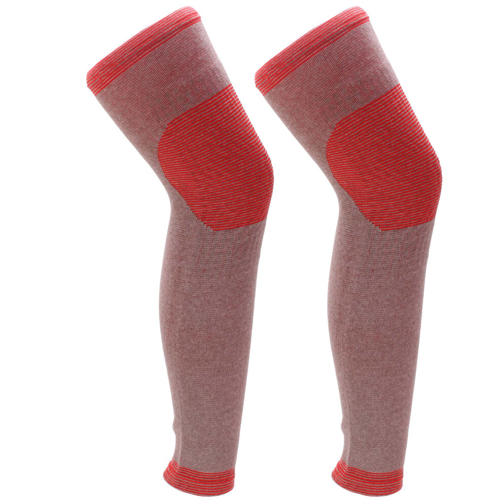 2pcs Compression Knee Brace Breathable Warm Natural Heating Lightweight Portable Leg Sleeve for Women MenM