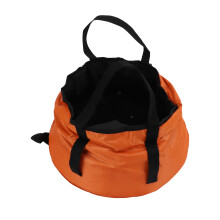 Tragbarer zusammenklappbarer Wassereimer, 25 cm Durchmesser, Orange
