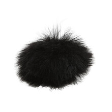 Paravento in pelliccia nero per microfono lavalier, 0,5 cm / 0,2 in