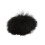 Paravento in pelliccia nero per microfono lavalier, 0,5 cm / 0,2 in 1