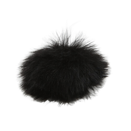 Paravento in pelliccia nero per microfono lavalier, 0,5 cm / 0,2 in
