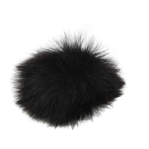 Paravento in pelliccia nero per microfono lavalier, 0,5 cm / 0,2 in 1