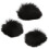 Paravento in pelliccia nero per microfono lavalier, 0,5 cm / 0,2 in 3