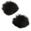 Paravento in pelliccia nero per microfono lavalier, 0,5 cm / 0,2 in 10