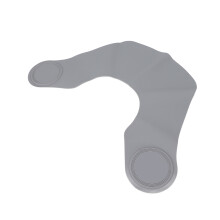 Copri-collo per taglio capelli in silicone 50,8  38 cm grigio