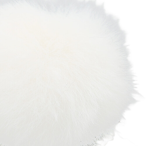 Filtro antivento in pelliccia per microfono lavalier - Muff antivento per microfono 0,5 cm bianco 2