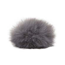 Lavalier Wind Muff, pelzige Mikrofonabdeckung für 0,5 cm Mikrofon, Grau