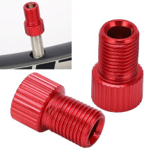 Rosso 2 pezzi Adattatore da Presta a Schrader 15x9,5 mm