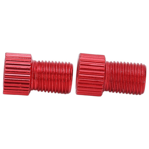 Rosso 2 pezzi Adattatore da Presta a Schrader 15x9,5 mm 2