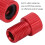 Rosso 2 pezzi Adattatore da Presta a Schrader 15x9,5 mm 6
