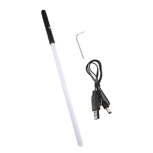 Mini espada de luz LED 776mm negro 1200mAh 7-Color 1
