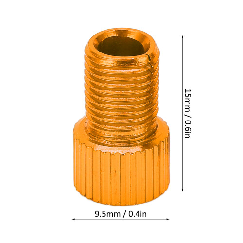 2 pezzi Adattatore Presta-Schrader 15x9,5 mm Giallo dorato 2