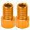 2 pezzi Adattatore Presta-Schrader 15x9,5 mm Giallo dorato 2