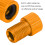 2 pezzi Adattatore Presta-Schrader 15x9,5 mm Giallo dorato 5
