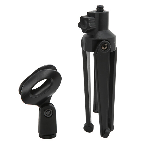 Microphone Stand Desktop Tripod Mini Portable Table Stand Adjustable Mic Stand Mic Clip Holder 1