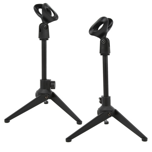 Microphone Stand Desktop Tripod Mini Portable Table Stand Adjustable Mic Stand Mic Clip Holder 2