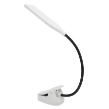Luz de atril LED, blanca, 3x AA, doblable