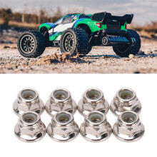 8 pièces d'écrous de roue anti-vol à bride M4 argentés 9mm/6mm/4mm