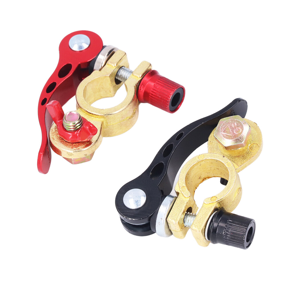 2Pcs Universal Copper Battery Terminal Clamp Connectors Quick Release Disconnect For Car 8431321896836