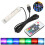 Micro 9.9x2.1x1.3cm USB lampada LED a colori nera 16