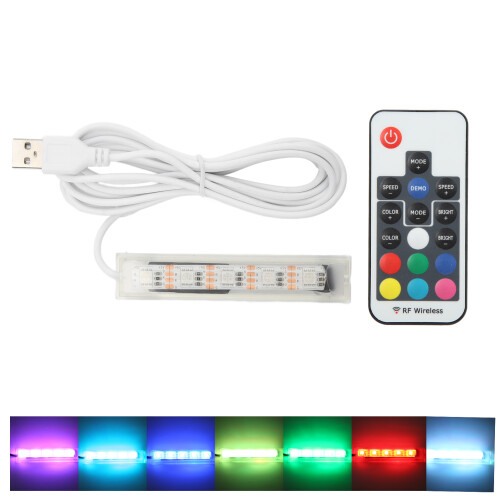 Luce per microacquario 9.9x2.1x1.3cm telecomando bianco 1