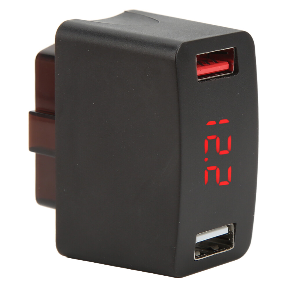 Car Obd Charger Dc12â24V Dual Usb Led Digital Display Charging Adapter Universal For Vehicles 4231321896959