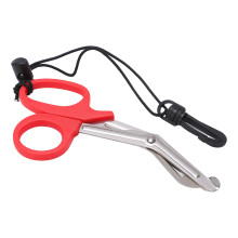 Rote Tauchscheren aus Edelstahl - Taucher-Schere mit Lanyard