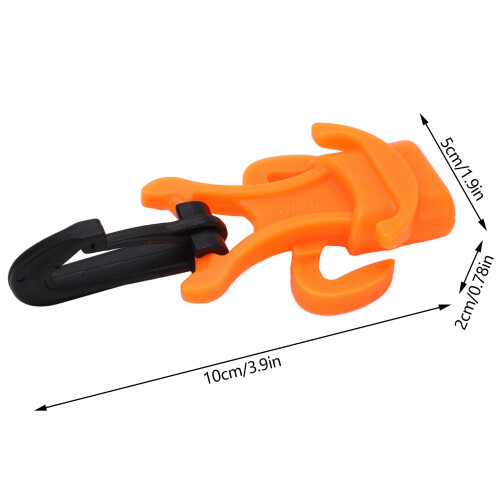 Support de régulateur en plastique orange pour octopus de plongée, léger et facile à utiliser. 1