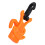 Support de régulateur en plastique orange pour octopus de plongée, léger et facile à utiliser. 12